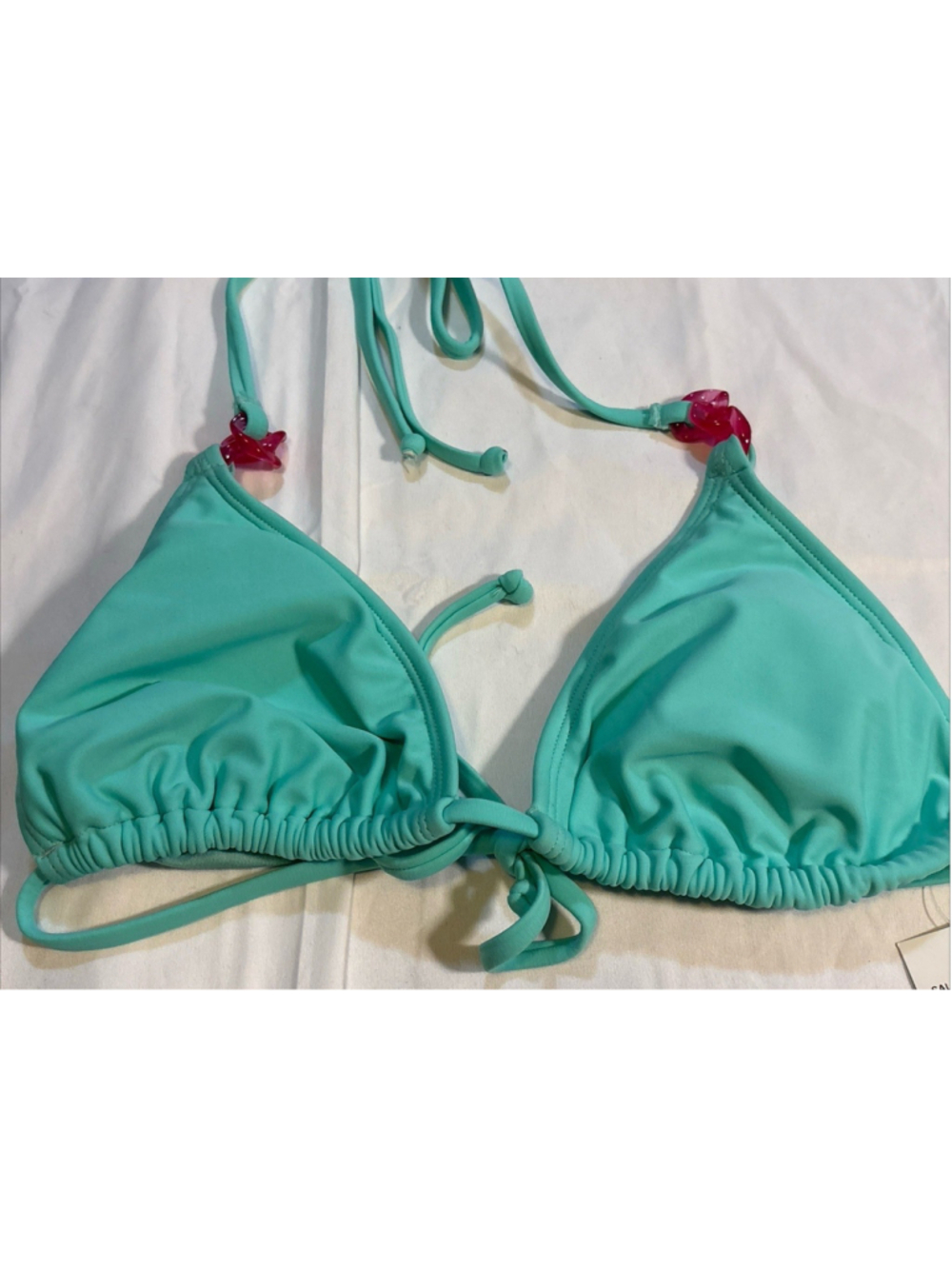 Salt + Cove Juniors' Molded-Cup Triangle Bikini Top COLOR AQUA SIZE Large